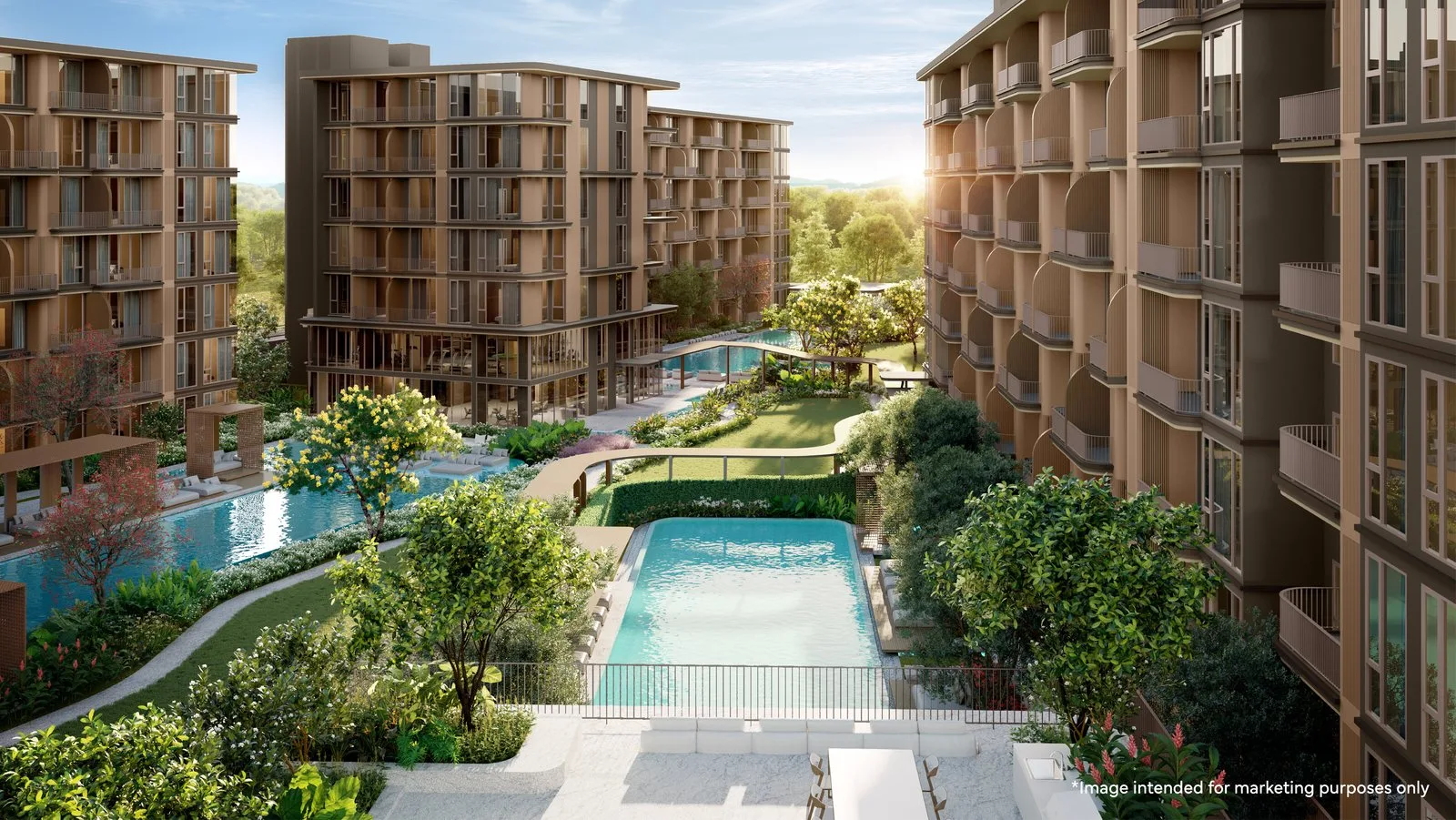 PEYLAA Phuket — garden with stepped amphitheatre